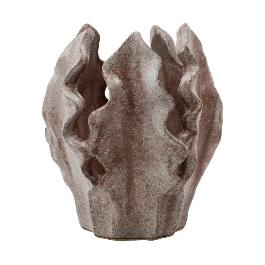 Camden tealight holder, Suede brown, Ø14x17 cm House Doctor