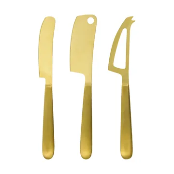 Cheese knives 3 pieces - Golden - House Doctor