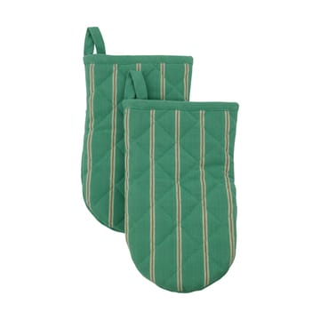 Chef oven mitt 14x24 cm 2-pack - Green - House Doctor
