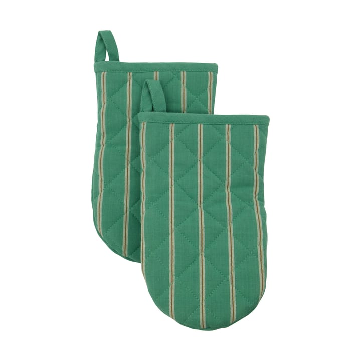 Chef oven mitt 14x24 cm 2-pack - Green - House Doctor
