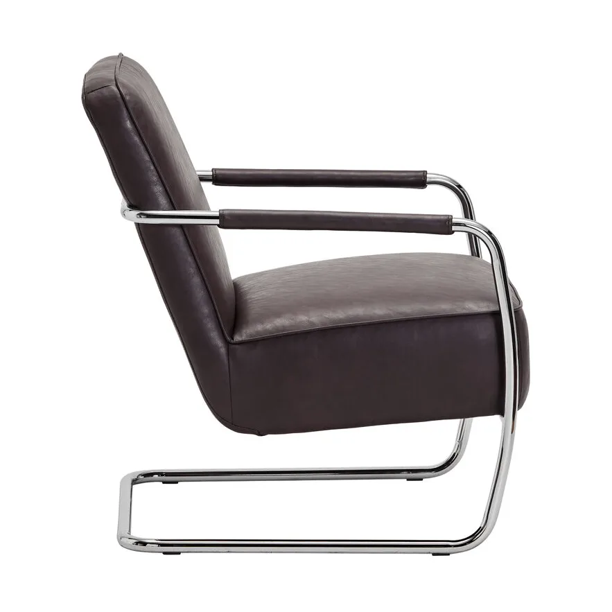 Comma lounge chair, Mulberry, chrome House Doctor