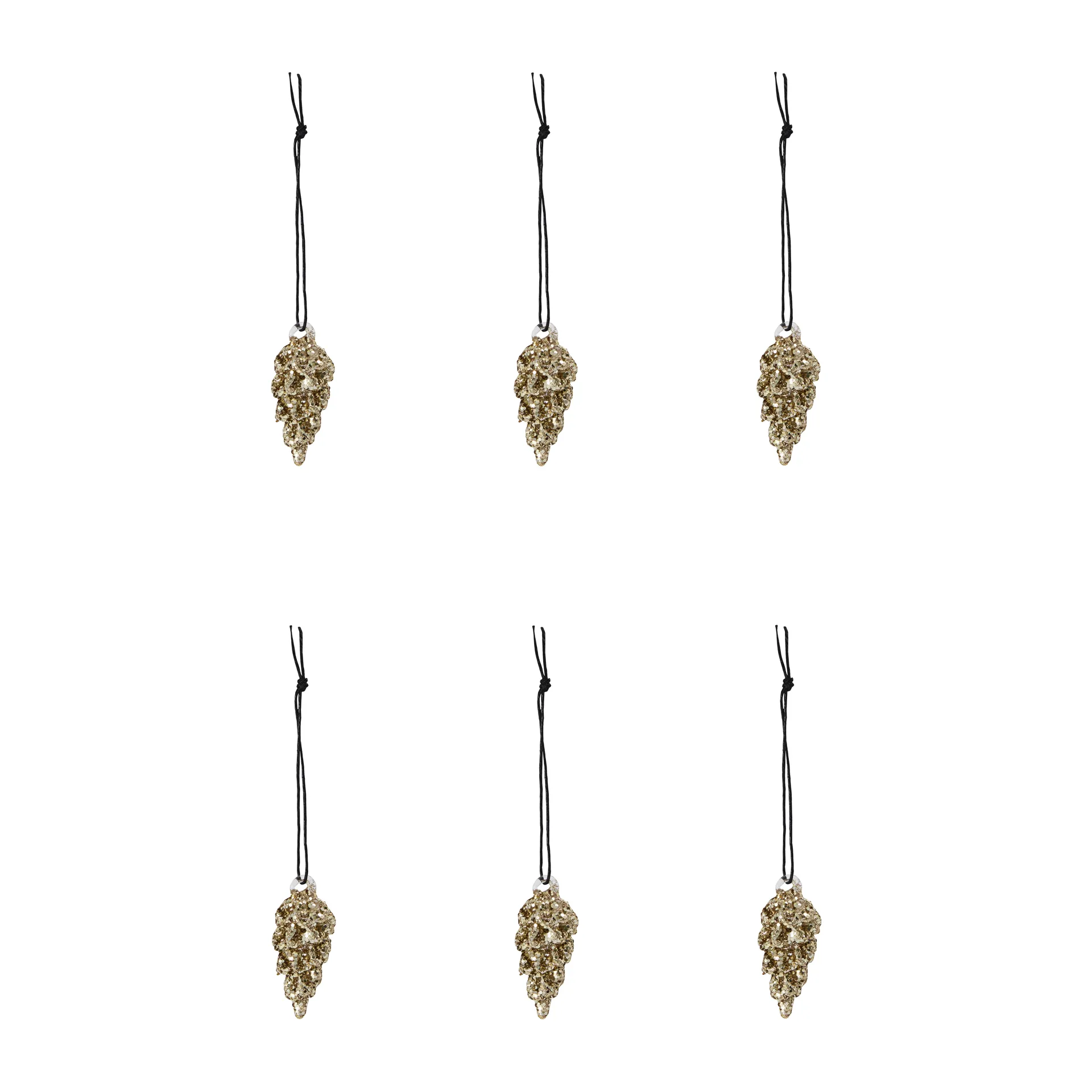 Cone Christmas decoration 5.5 cm 6-pack, Gold House Doctor