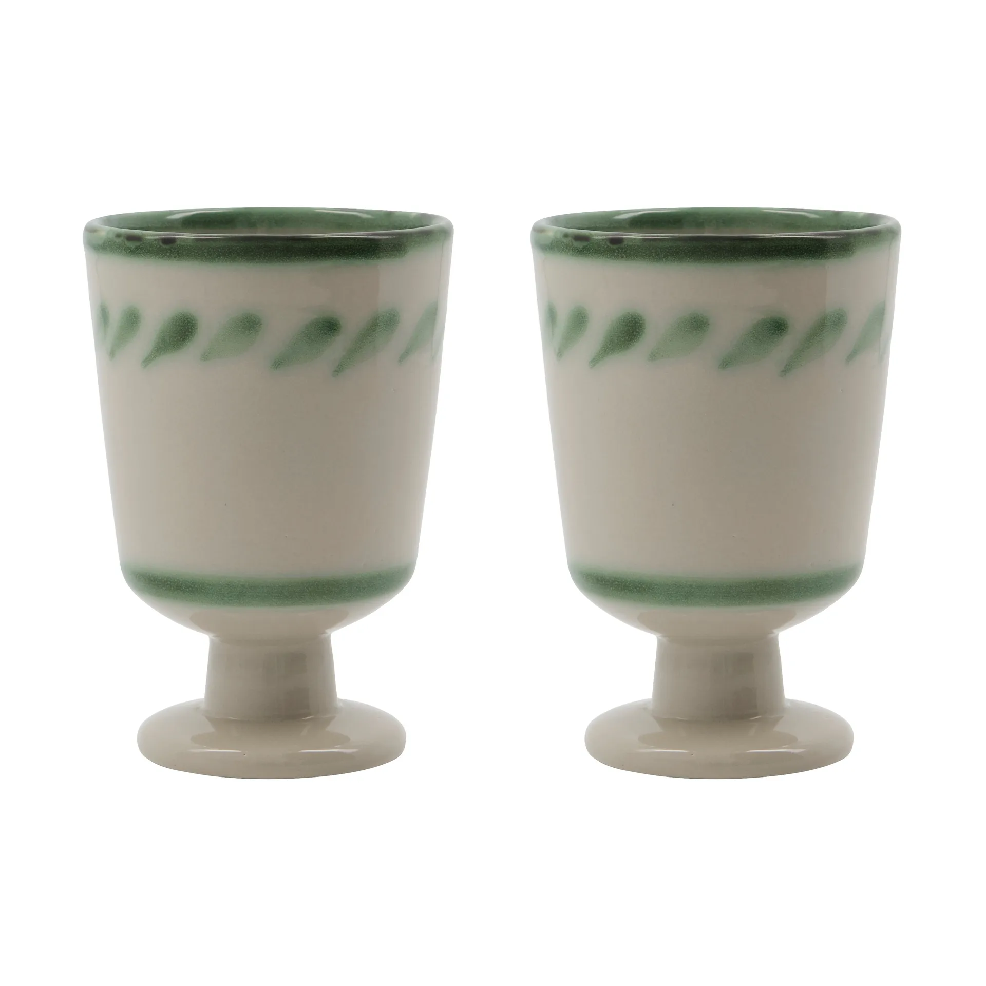 Diva mug on foot 25 cl 2-pack, Off white-Green House Doctor