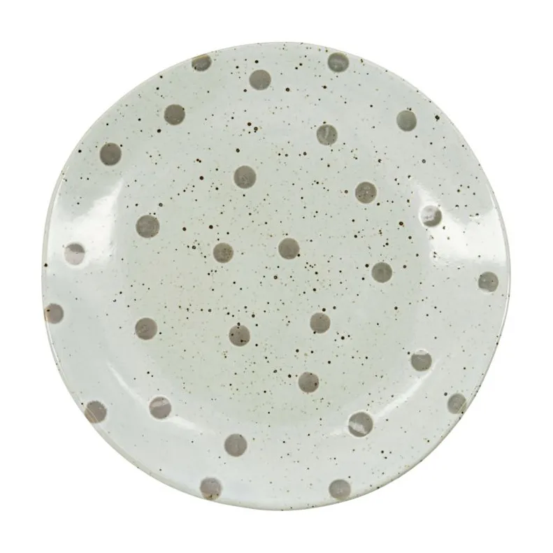 Dots plate Ø19.5 cm, Beige House Doctor