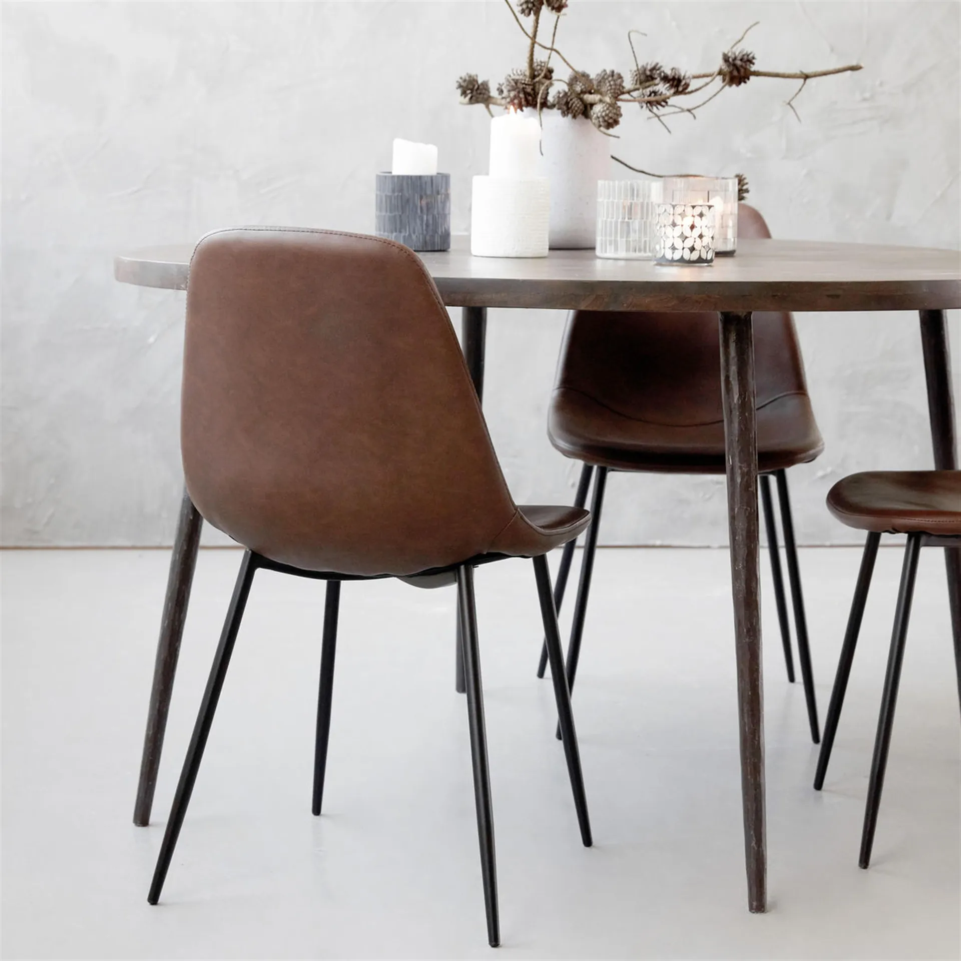 Found chair pleather, Brown House Doctor