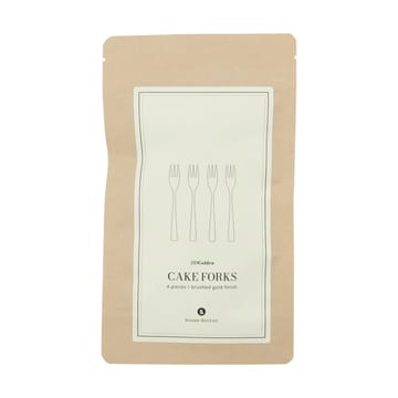 Golden cake fork 4-pack - Golden - House Doctor