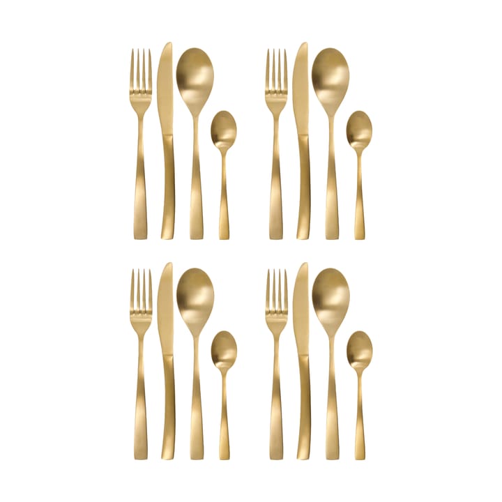 Golden cutlery set 16 pieces - Golden - House Doctor