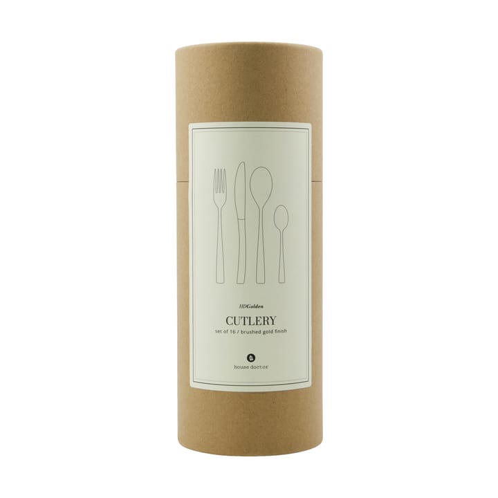 Golden cutlery set 16 pieces, Golden House Doctor