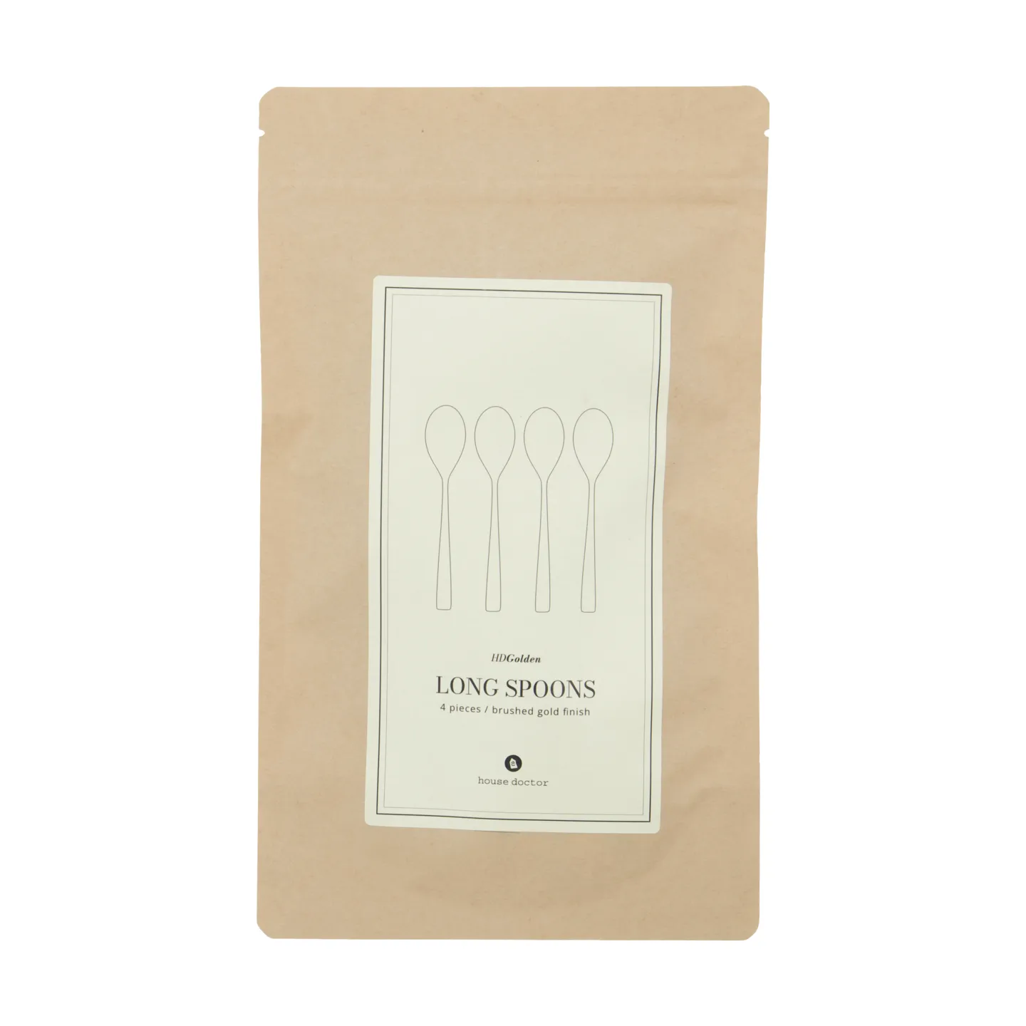 Golden long spoon 4-pack, Golden House Doctor