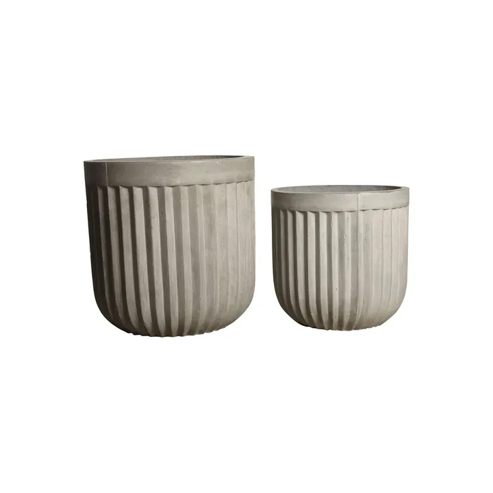 House Doctor flower pot 2 pcs - Concrete - House Doctor