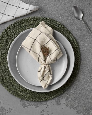 Join cloth napkin 40x40 cm 4-pack - Black-off white - House Doctor