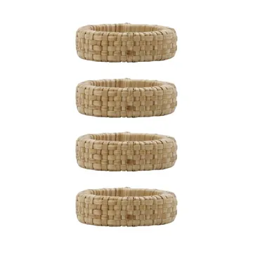 Kind napkin ring Ø5 cm 4-pack - Bamboo - House Doctor