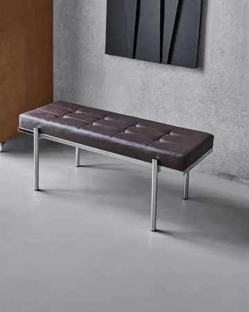 Lao bench - Mulberry-chrome, 110 cm - House Doctor