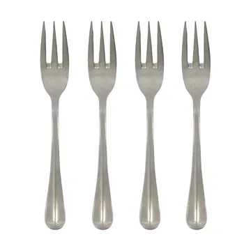 Mora cake fork 4-pack - Silver finish - House Doctor