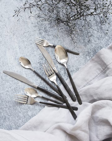 Ox cutlery set 16 pieces - Black-silver - House Doctor