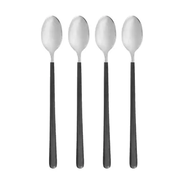 Ox long spoon 4-pack - Black-silver - House Doctor
