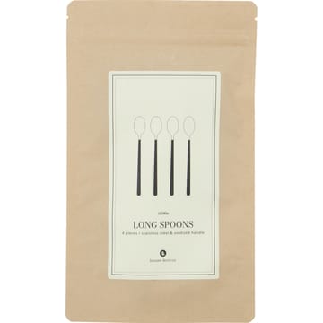 Ox long spoon 4-pack - Black-silver - House Doctor