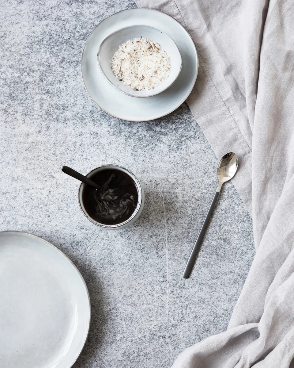 Ox long spoon 4-pack, Black-silver House Doctor