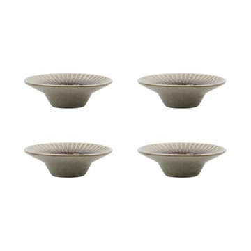 Pleat egg cup 4-pack - Grey-brown - House Doctor