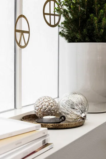 Silver lines Christmas bauble - Silver - House Doctor