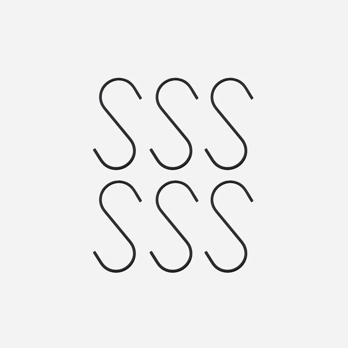 Snap hook 4.8x10 cm 6-pack, Black House Doctor