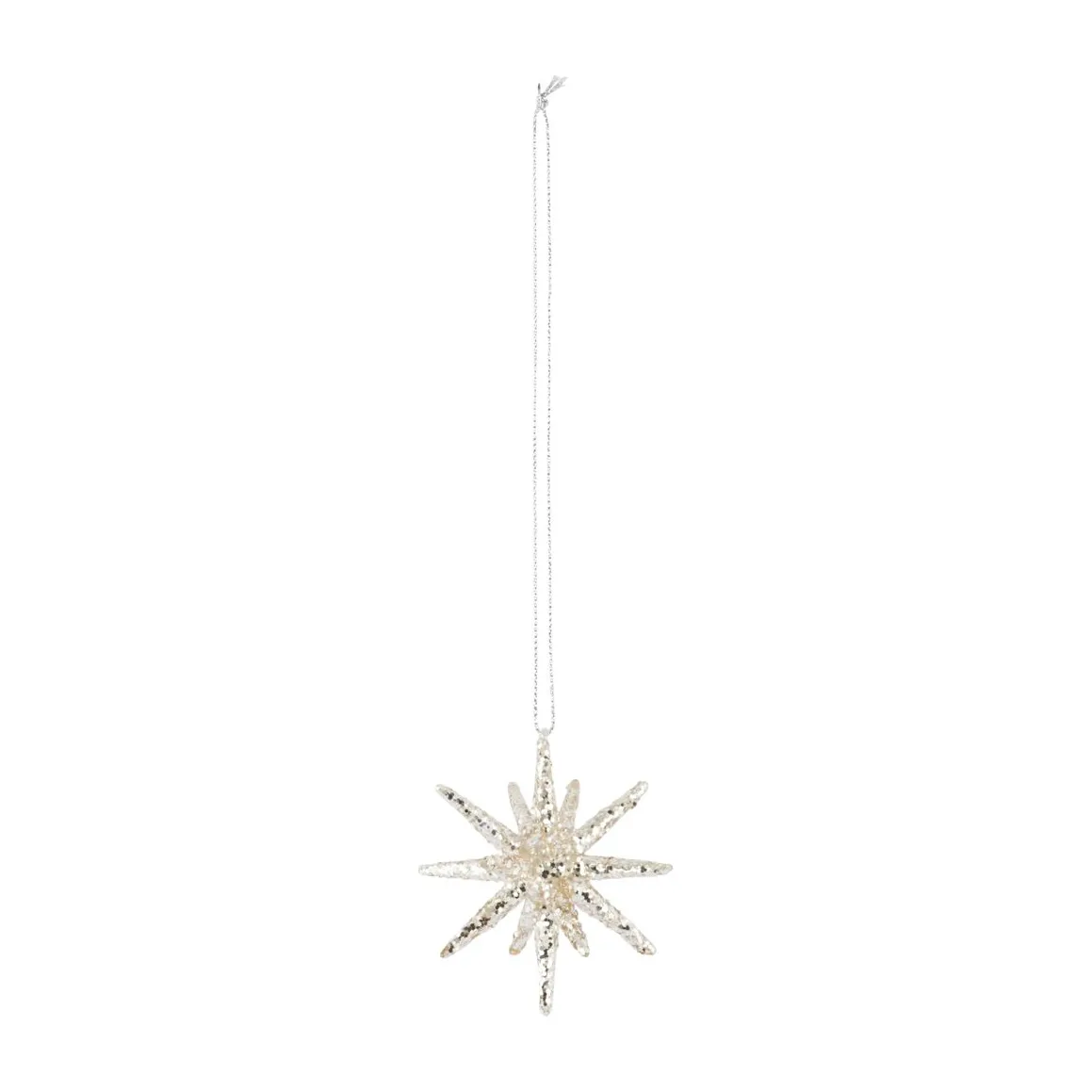 Spike Christmas decoration Ø7.5 cm, Silver-glitter House Doctor