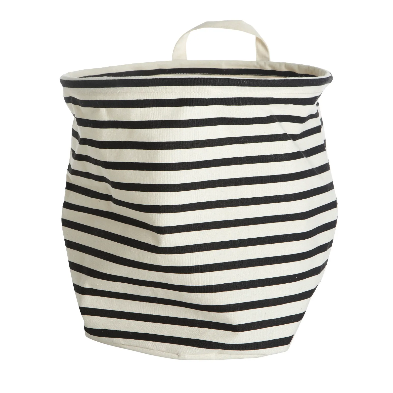 Stripes storage basket, black-white House Doctor