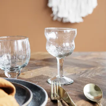 Vintage red wine glass - clear - House Doctor