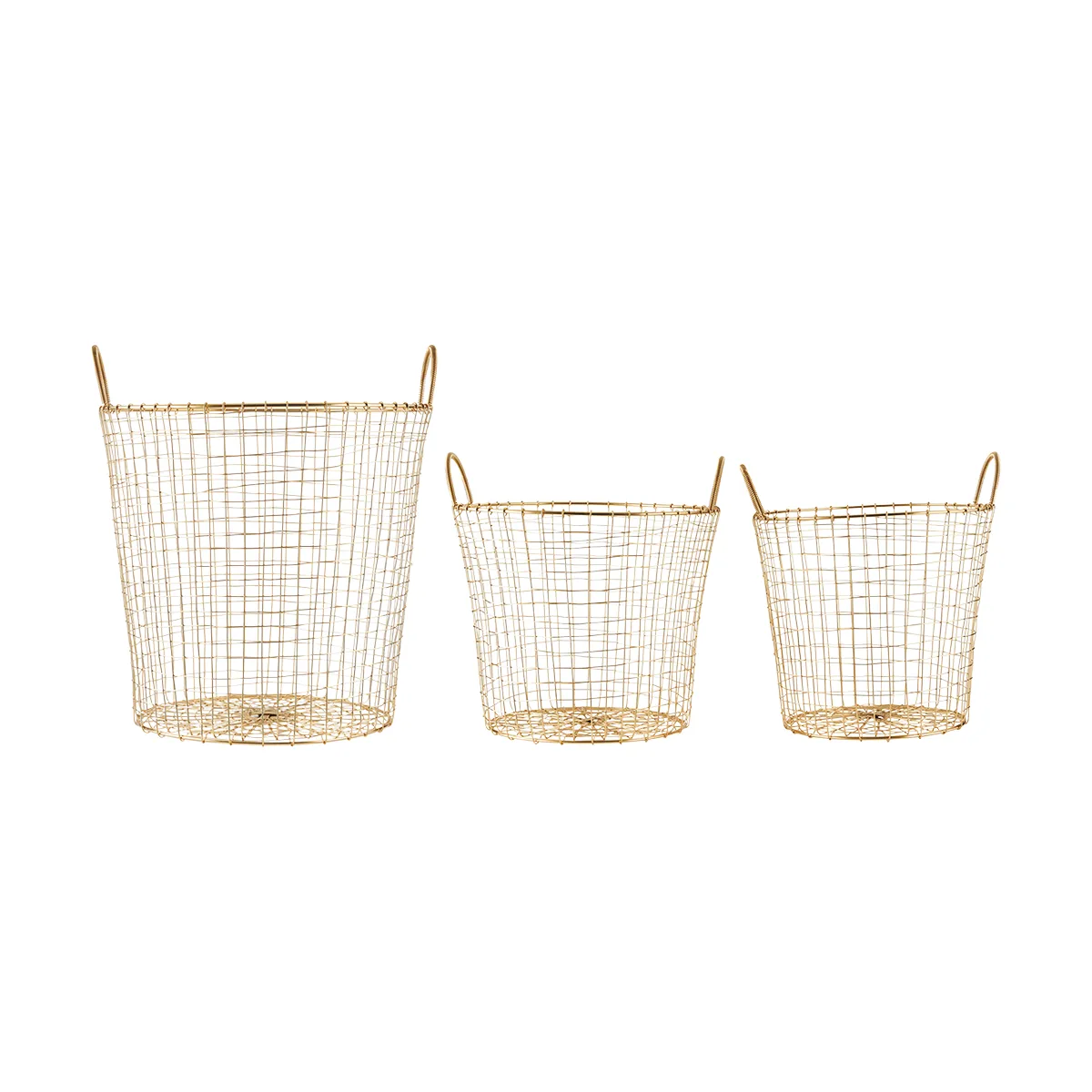 Wire basket set of 3, Brass House Doctor