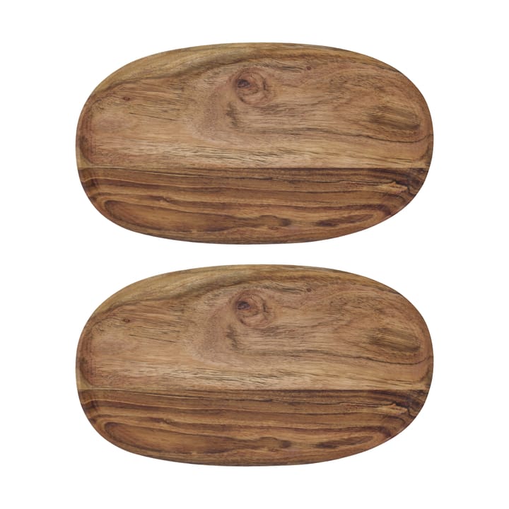 Wood tray 19x33 cm 2-pack - Nature - House Doctor
