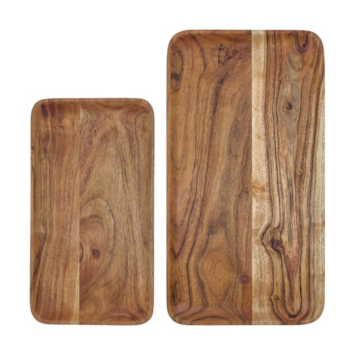 Wood tray 2 pieces - Nature - House Doctor