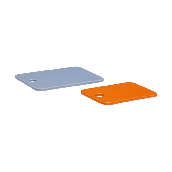 Amare ceramic tray set 2 pieces - Blue-orange - Hübsch