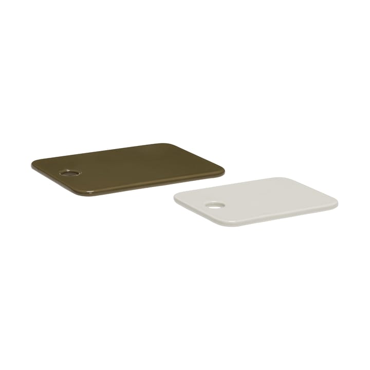 Amare ceramic tray set 2 pieces - Sand olive - Hübsch