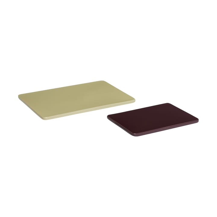 Amare coaster set 2 pieces large - Green-maroon - Hübsch