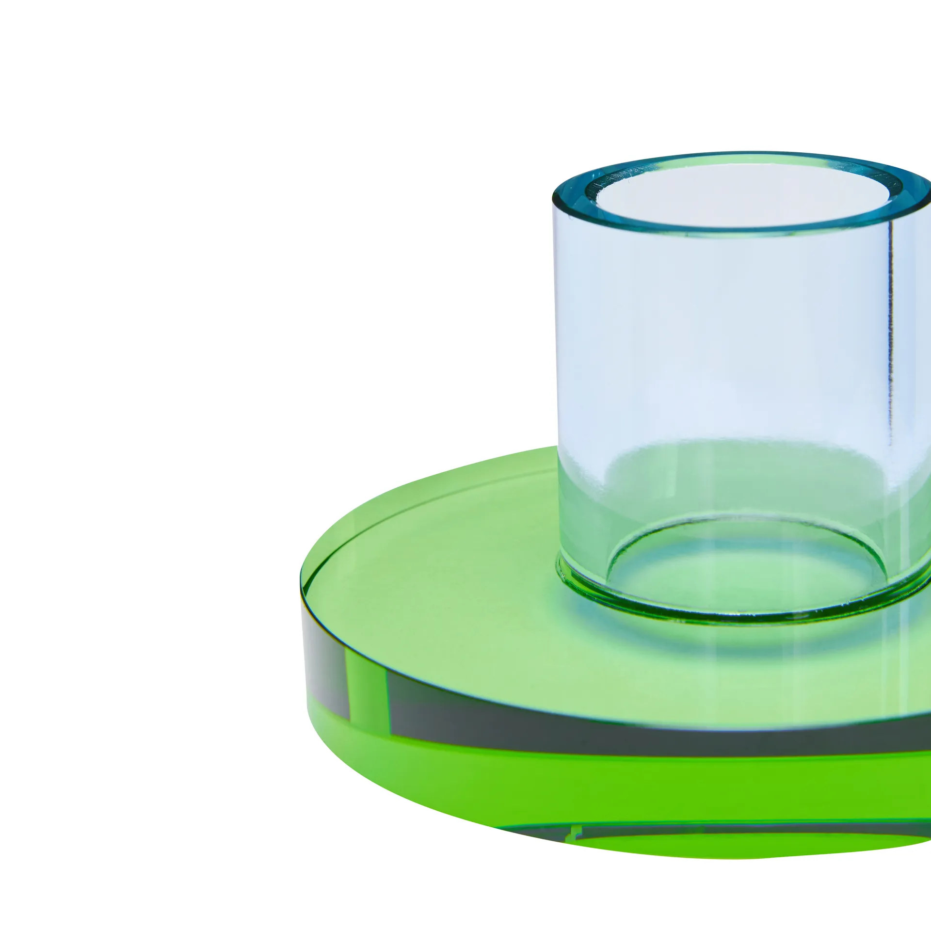 Astra candle holder small, Blue-green Hübsch Interior