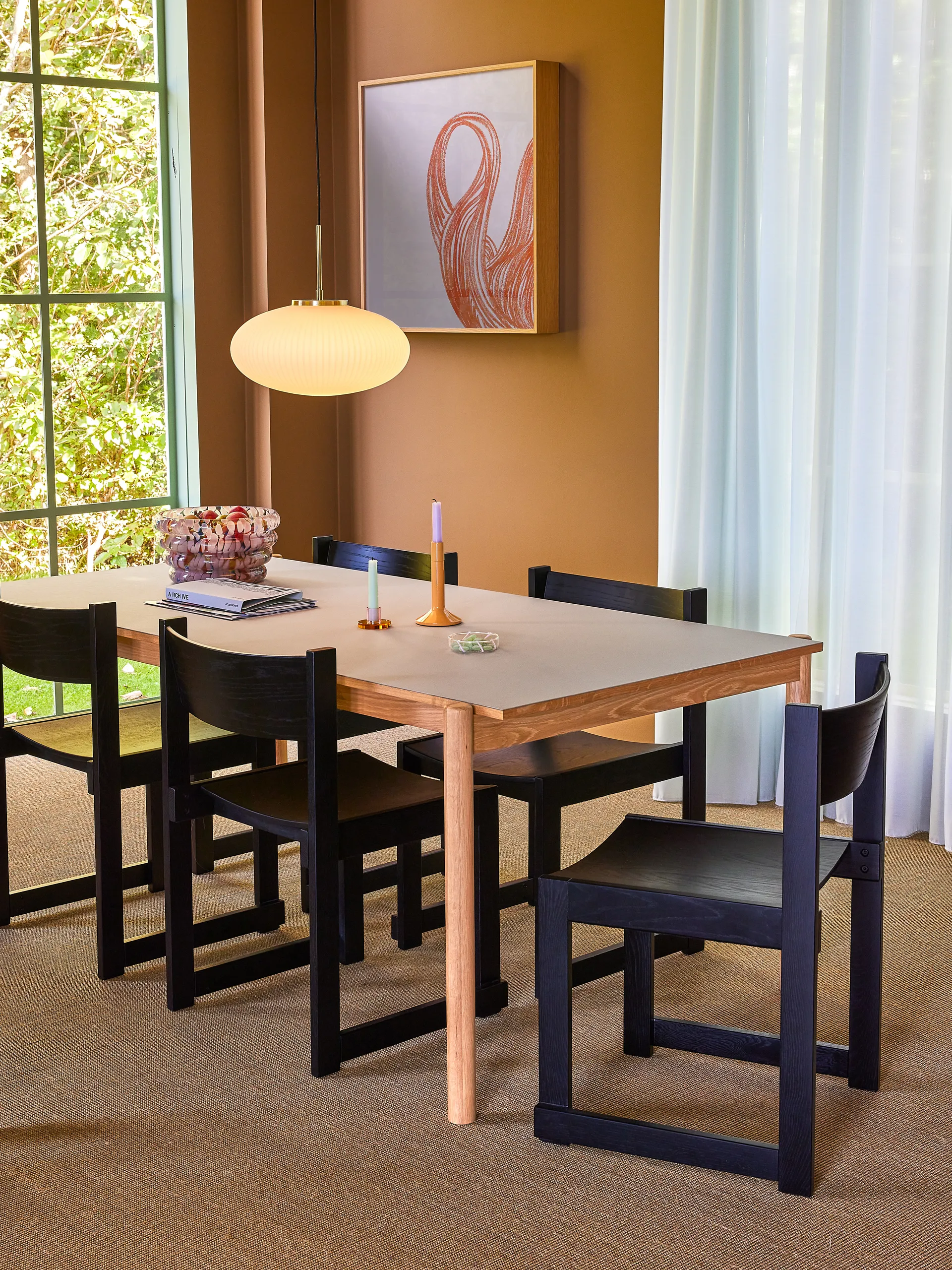 Astra candle holder small, Blue-green Hübsch Interior