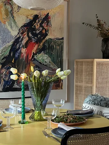 Astra candle holder small - Blue-green - Hübsch Interior