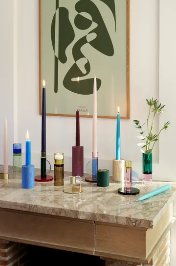 Astro candleholder - Blue - Hübsch Interior