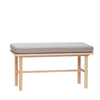 Hübsch Bench with cushion 40x85 cm Nature-grey