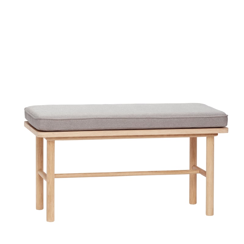 Hübsch Bench with cushion 40x85 cm Nature-grey