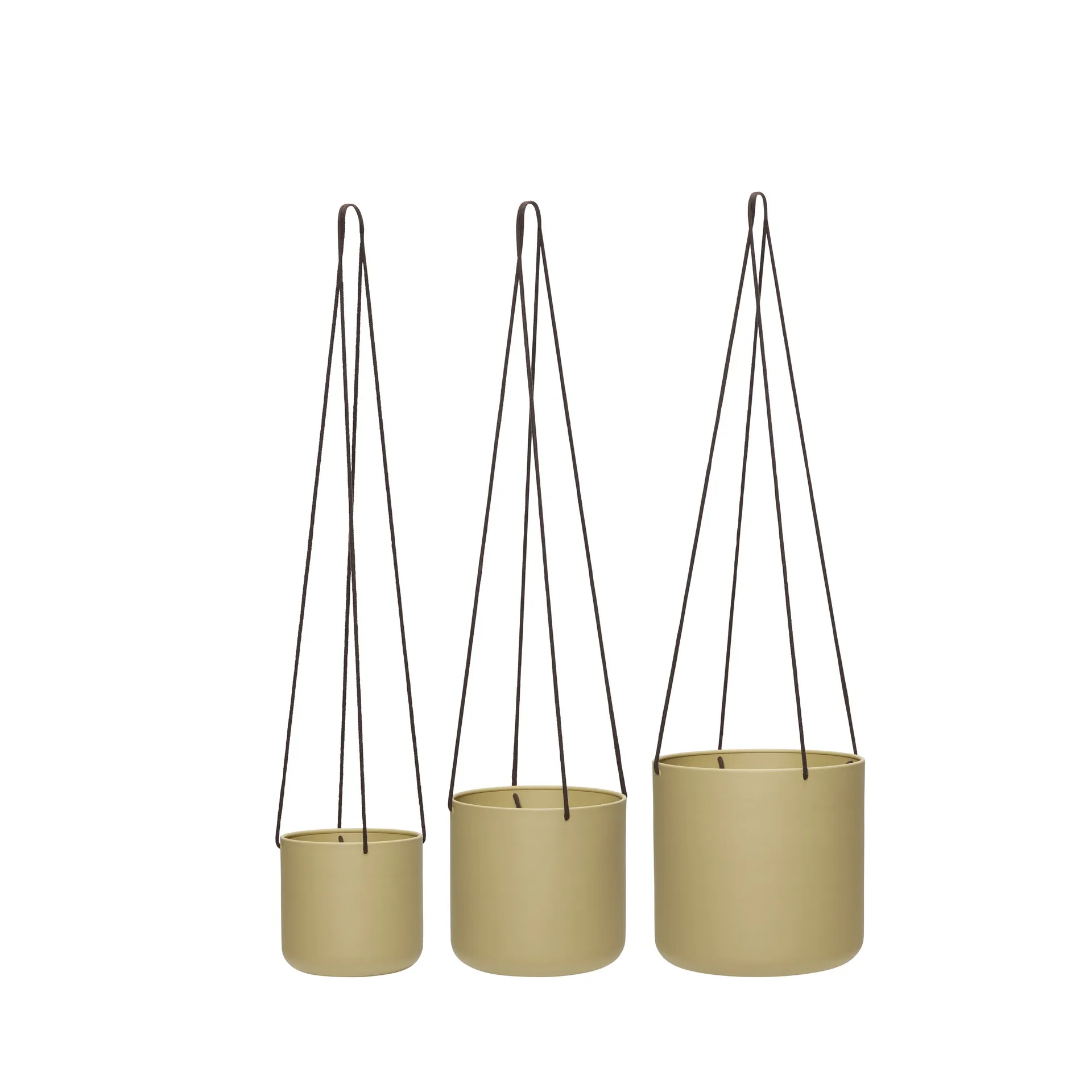 Bloom hanging pots 3-pack, Beige Hübsch Interior