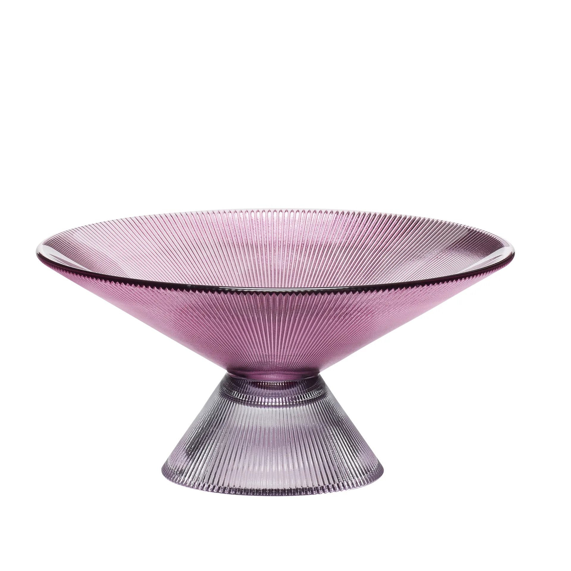 Bowl glass, Pink-gray Hübsch Interior