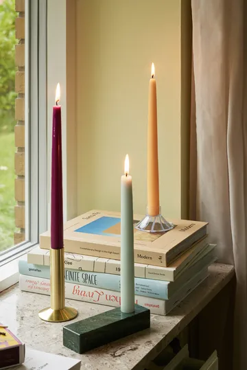 Brick candle holder - Green - Hübsch Interior