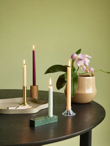 Brick candle holder - Green - Hübsch Interior