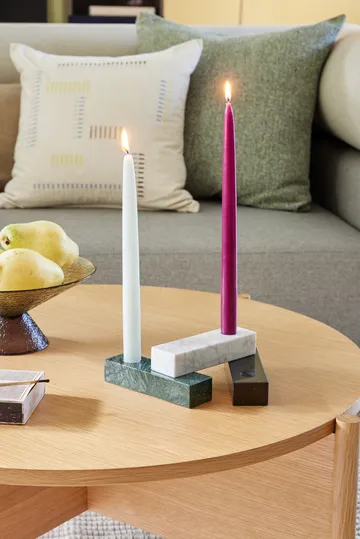 Brick candle holder - White - Hübsch Interior