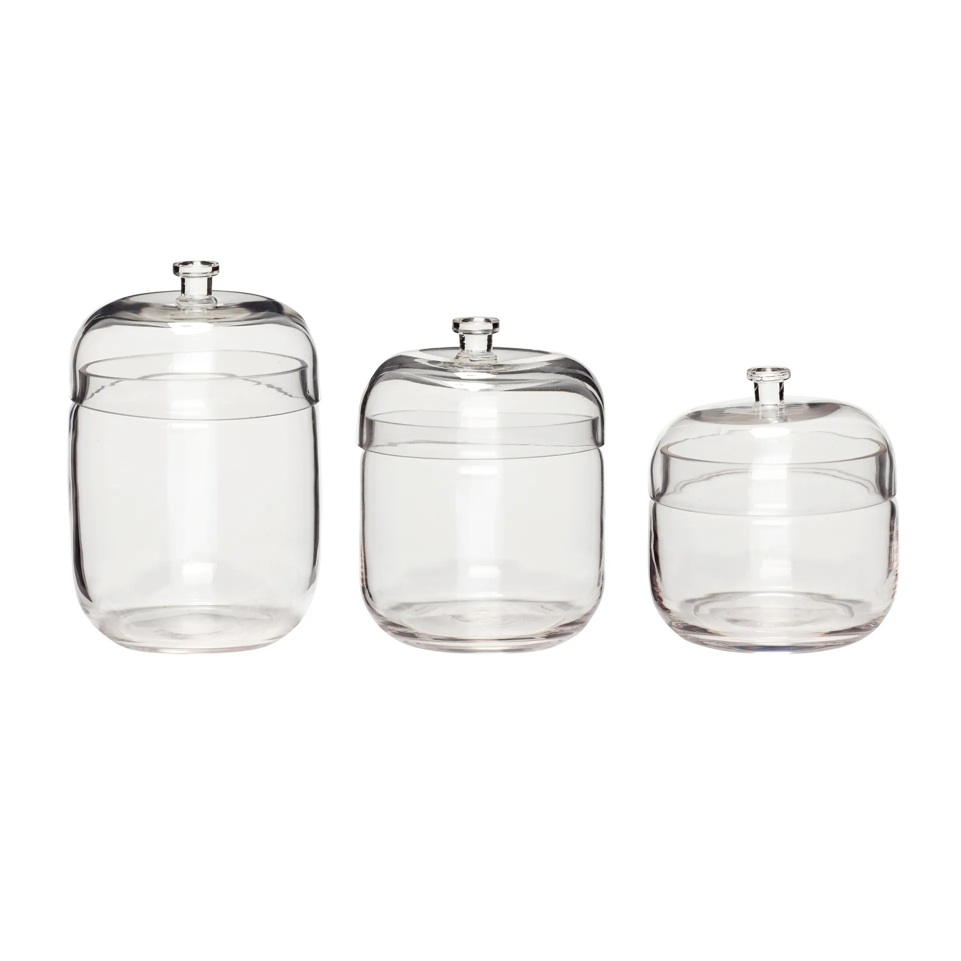 Can 3-pack, Clear Hübsch Interior
