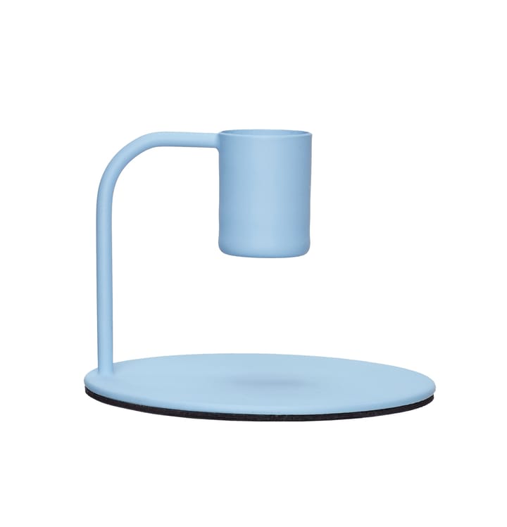 Candle holder Ø9 cm - Metallic blue - Hübsch