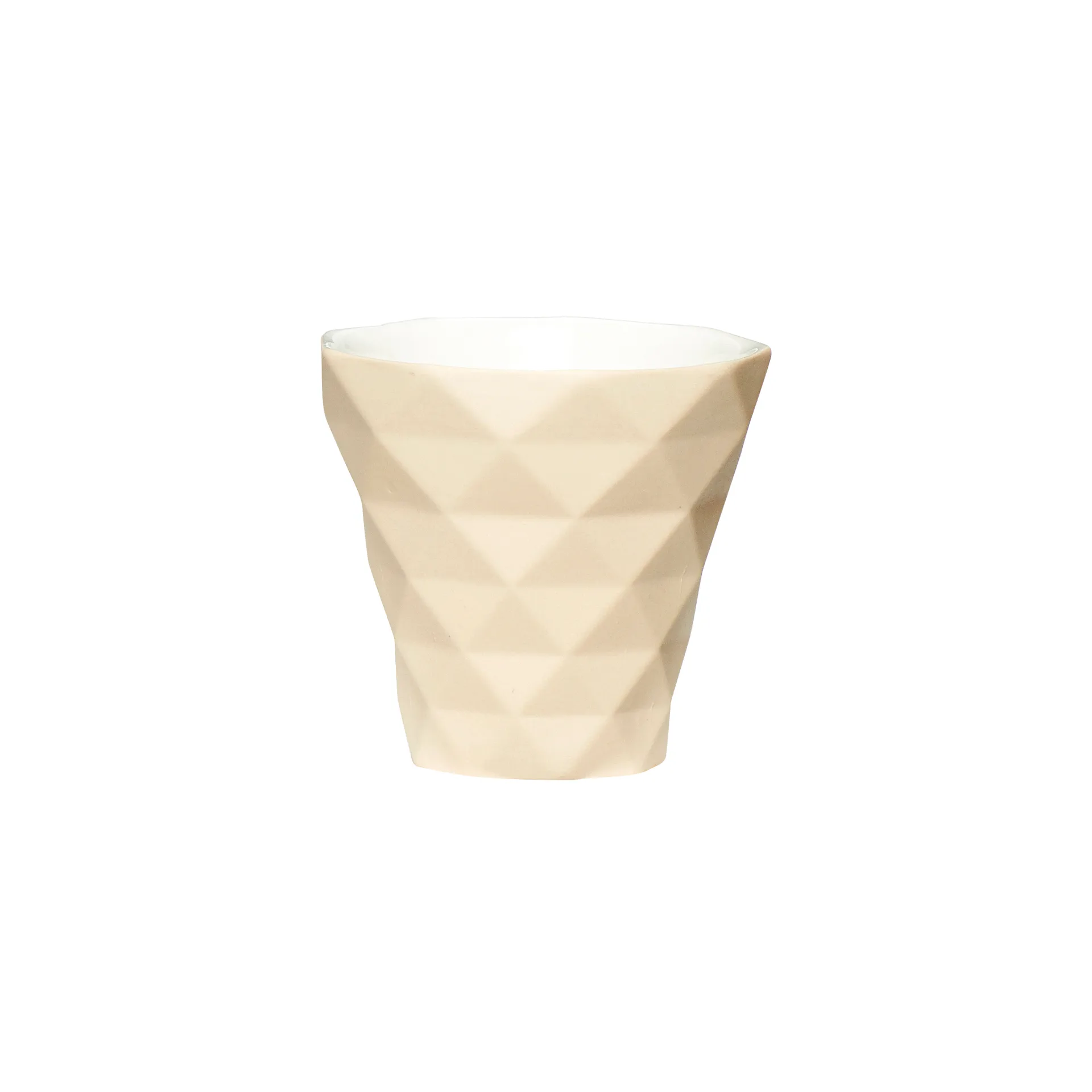 Candle lantern Ø9 cm, Yellow Hübsch Interior