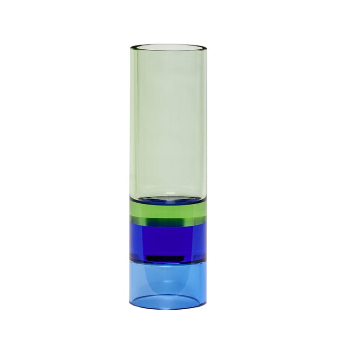 Candle lantern vase Ø5 cm, Green-blue Hübsch Interior