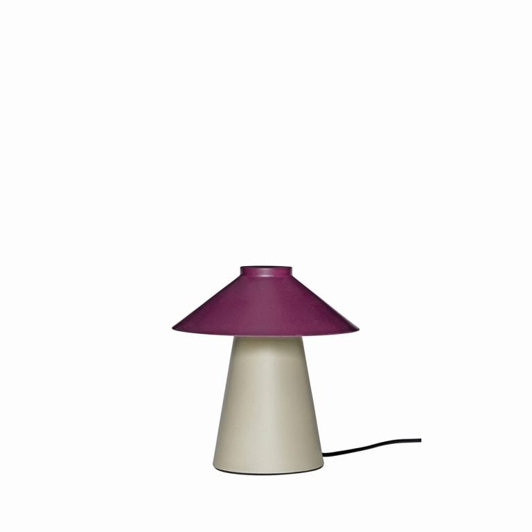 Hübsch Chipper table lamp Ø25 cm Sand-burgundy